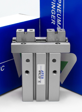 亚德客型导轨加长手指气缸HFZL HFKL-10F 16F 20F 25F扁平底部