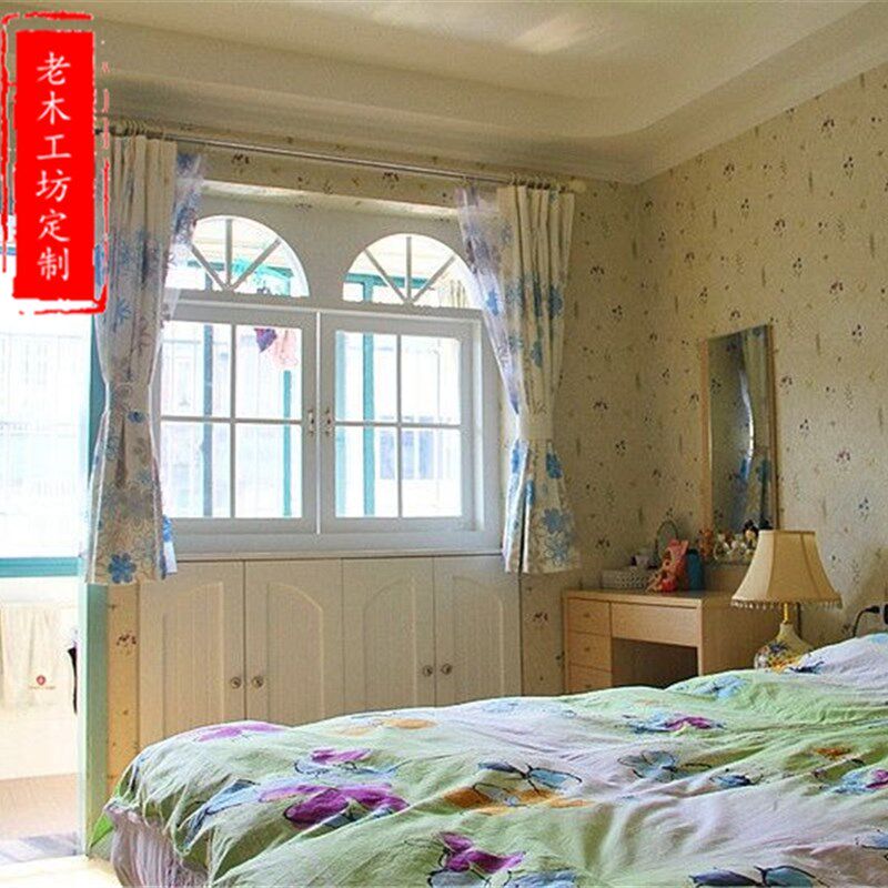 定制平移窗拱形窗户实木窗户室内窗户欧式窗手工窗厨房窗弧形窗