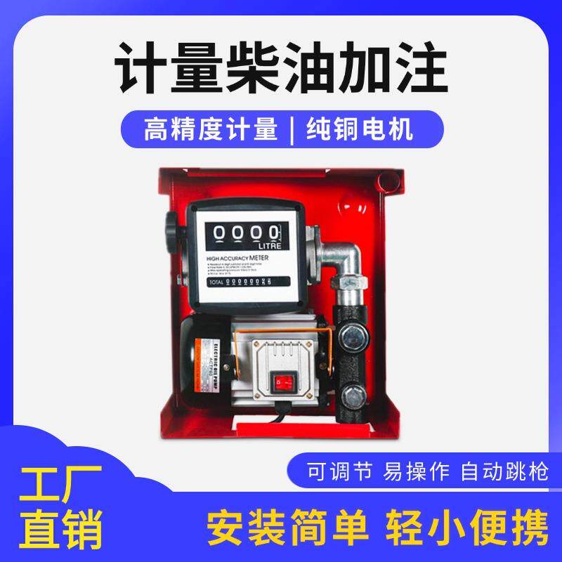 电动柴油加注机12v直流220v柴油输送燃油泵电动柴油泵计量抽油泵