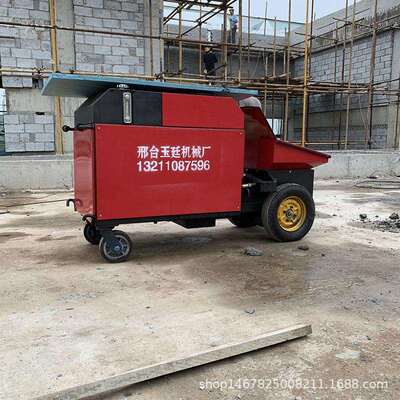 细石砂浆输送泵小型大颗粒二次构造柱泵卧式液压二次构造上料机