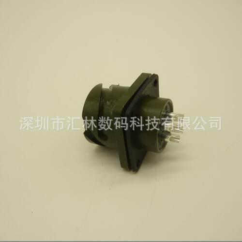 电连接器MS3102A18-10P方盘法兰固定4芯航空插头-卡扣式连接器