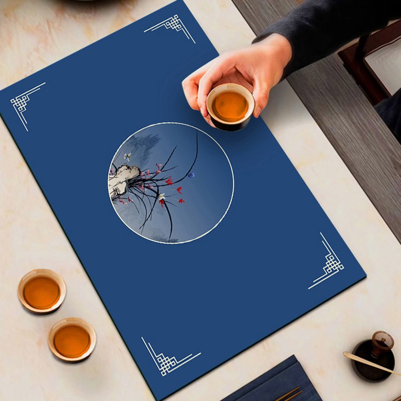 新中式桌旗茶几桌布n轻奢高端餐桌茶台旗布长条布禅意茶席防水茶