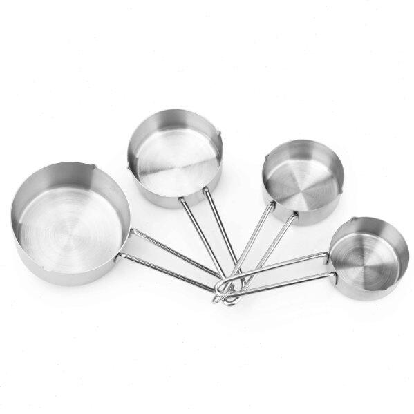 四件套量杯烘培小工具准确量具不锈钢量勺刻度勺创意时尚厨房用品