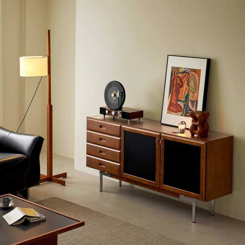 莫德尔边柜实木复古北欧家用收纳储物客厅中古风斗柜,3C数码配件,USB灯,淘宝优惠券,粉丝福利购,淘宝优惠卷