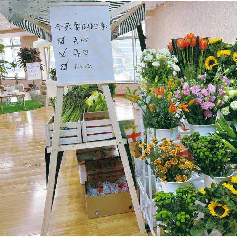 鲜花店专用工作台二三四层卖花摆摊展示架子多层阶梯形花筒醒花架