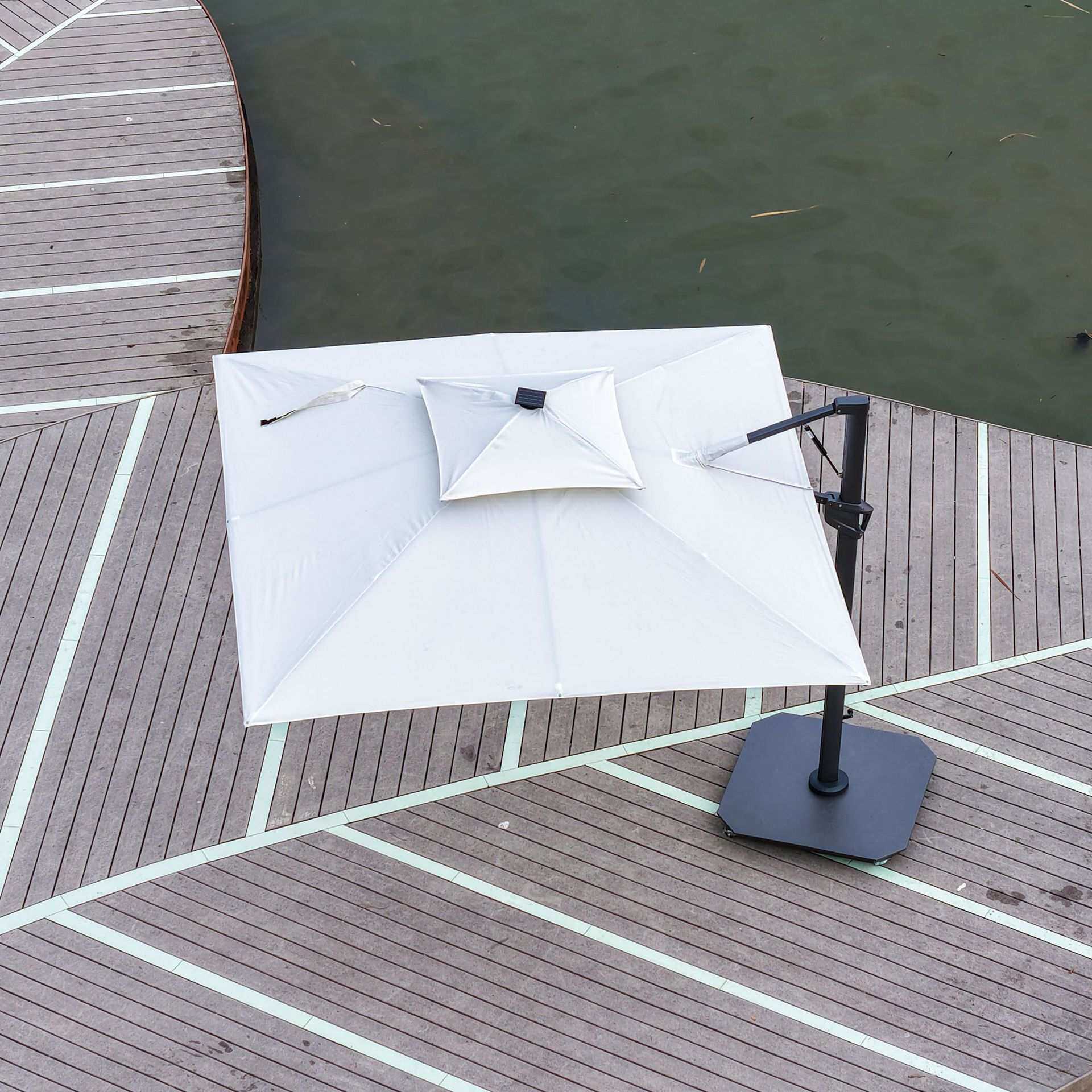 冷暖光切换液压罗马伞加粗加厚户外遮阳伞庭院花园大伞摆摊遮阳伞