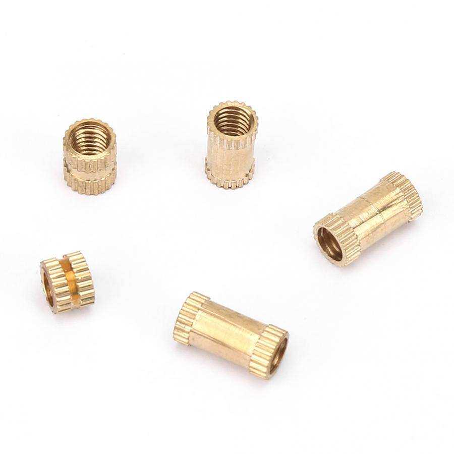 450pcs/盒滚花铜螺母铜卡件铜嵌件注塑铜螺母M2-M4系列组合装
