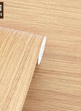 韩版加厚黄色竖直木纹自粘墙纸壁纸家具翻新贴纸装饰贴膜波音软片