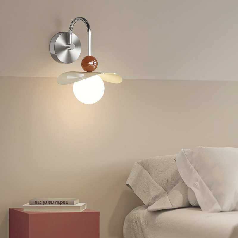 新款全光谱奶油风卧室床头可折叠移位壁灯法式创意书房升降小吊灯