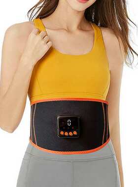 EMS美体按摩腰带健身器材腹部健腹贴加热震动按摩器瘦腰发热收腹