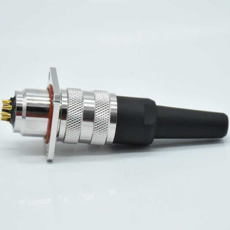 深圳厂家M16螺纹连接器C091DJ09系列方型法兰座底座8芯接头防水