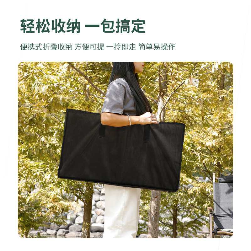 户外实木桌便携折叠桌露营烧烤小桌子自驾游置物架野餐桌