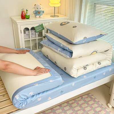 全棉小清新四件套春夏四季加厚学生宿舍家用床单被套床笠款三件套