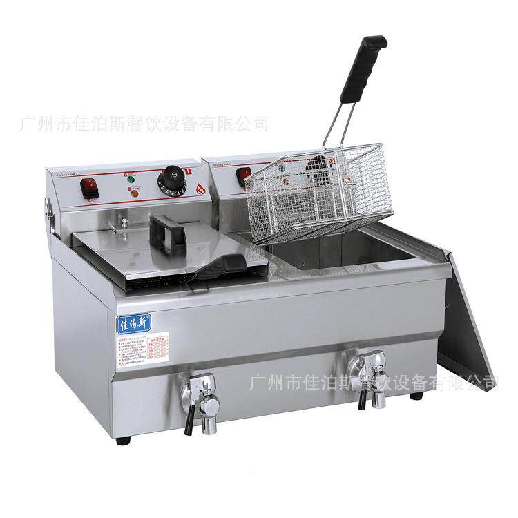 泊斯CG-131V商用台式电热炸炉炸条不佳锈钢油功能多双杠单缸小吃