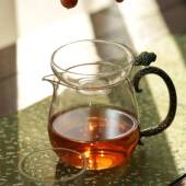 新日式 PRM奉珠滤网全激光一体打孔璃漏茶滤带茶底座玻滤茶器