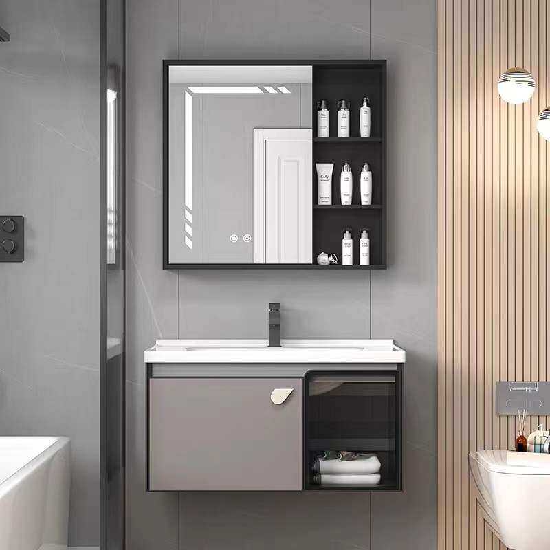 太空铝浴室柜加厚实心18厘铝蜂窝一体陶瓷盆岩板挂墙式浴室柜吊柜,电子元器件市场,其它元器件,淘宝优惠券,粉丝福利购,淘宝优惠卷