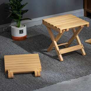 加厚实木马扎折叠凳子木质板凳小凳子矮款家用浴室儿童便携式简易