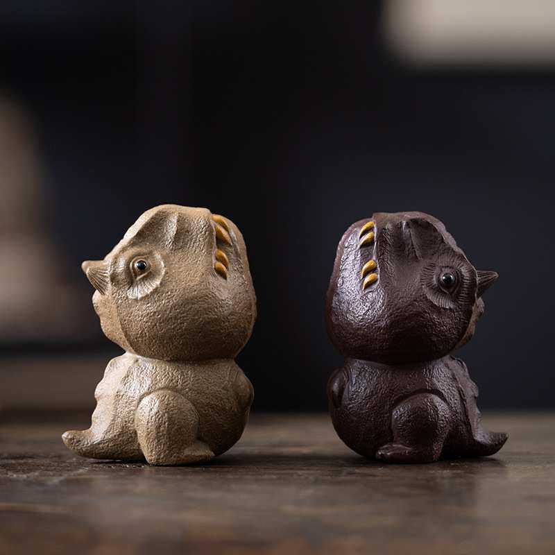 宜兴原矿紫砂小恐龙茶宠摆件精品可养盖置手工可爱茶玩家居装饰品,3C数码配件,USB灯,淘宝优惠券,粉丝福利购,淘宝优惠卷