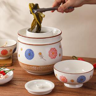 陶瓷四川带咸内泡椒泡家菜坛用菜缸盖腌泡菜坛菜罐密封传统老式酸