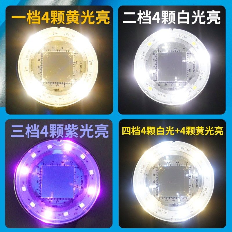 60倍手持d珠宝放大镜高清带紫光灯紫砂壶鉴定专用烟酒随身便携玉