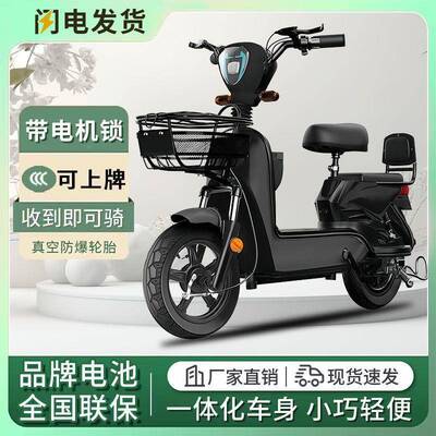 401742025新款国标可上牌锂电动自行车48V瓶电车电池代起步一件批