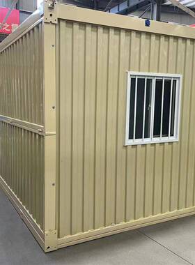 黄色厂楞折叠房集瓦装箱可折叠房卸家拆供应工地临时宿舍办公移动