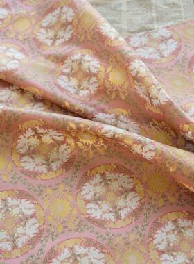 新中式宋色织盘扣XL-G9-46衫提仿花锦布饰料国风礼服装面料