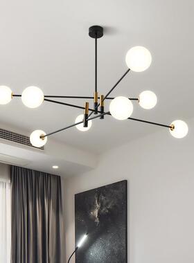 北欧魔气豆客厅吊612灯客厅灯简约现代5大主灯022年新款树枝灯卧