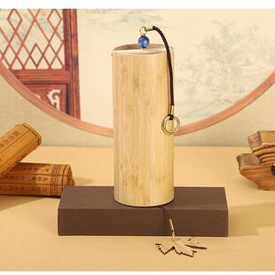 原色晶石铜金风铃属风铃式日仿古竹风子风竹铃古手摇竹筒和弦风铃