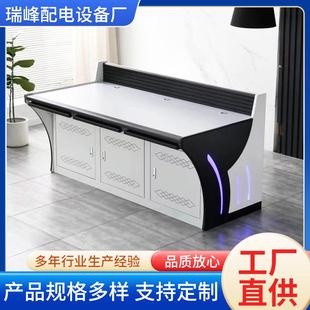 监控台安防加厚指挥中心操作台弧形烤漆调度台双联三联监控控制台