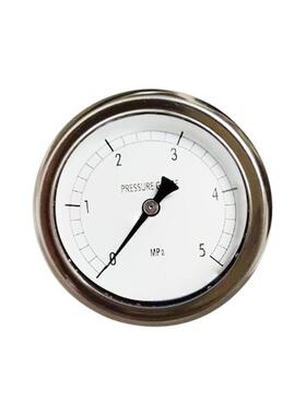 不锈钢压力表全钢轴向带固定夹YBF50Z 5MPa M12X*1.5工厂直供