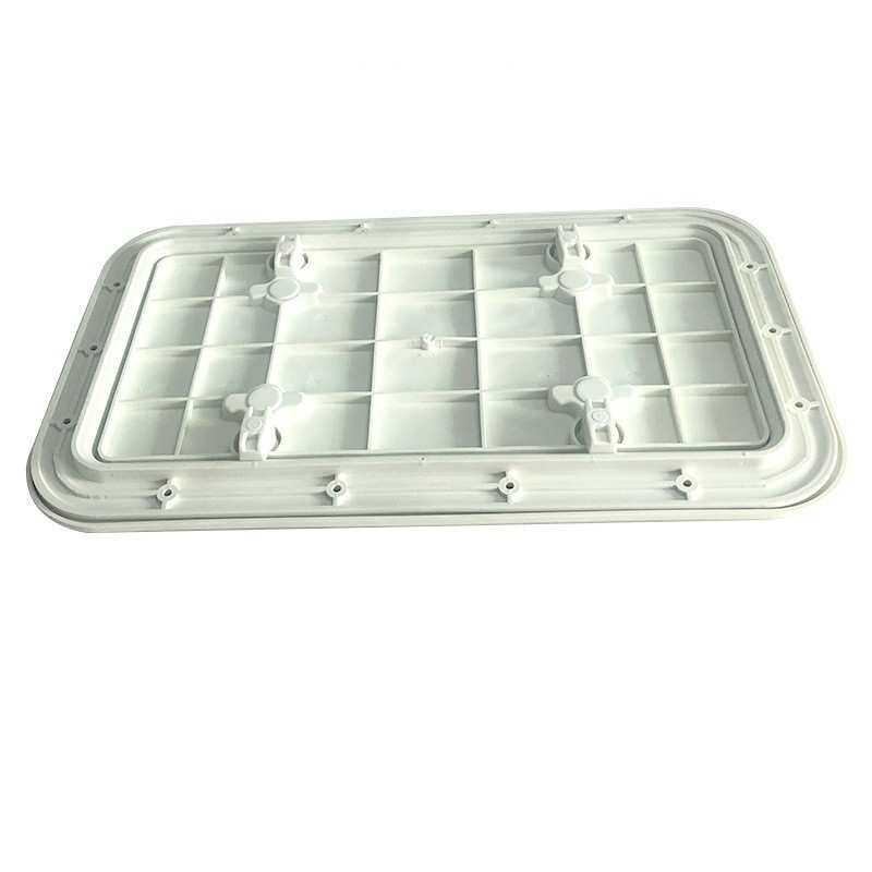 白色长方形甲板舱盖 防滑手孔盖舱孔盖游艇检查孔船用游艇配件