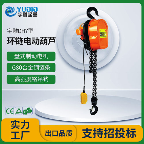 宇雕定制DHY型环链式电动葫芦2t3T5吨倒链提升机起重微型吊机