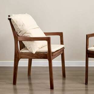 简约黑胡桃木巴顿椅北欧樱桃木实木扶手靠背餐椅书桌椅餐厅咖啡椅