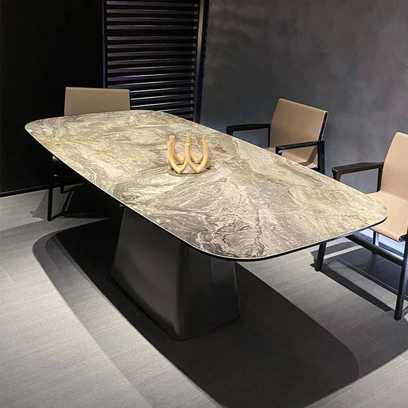 意式轻奢岩板餐桌椅组合家用小户型高端长方形天然大理石饭桌子,3C数码配件,USB灯,淘宝优惠券,粉丝福利购,淘宝优惠卷