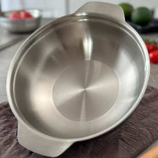 双耳加厚食品级304不锈钢碗带盖儿童饭碗两用碗泡面沙拉煲仔饭锅