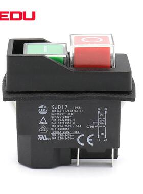 KEDU科都 KJD17F16停电欠压过载保护大电流按钮 电磁开关KJD17-16