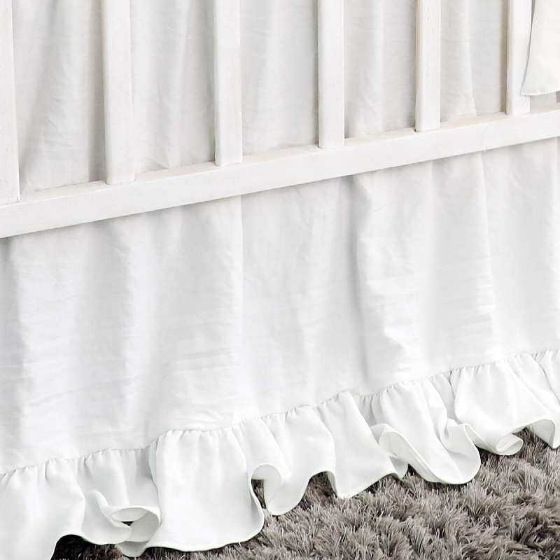 跨境亚马逊儿童床品婴儿床百褶荷叶边床裙Crib BedSkirt for Baby