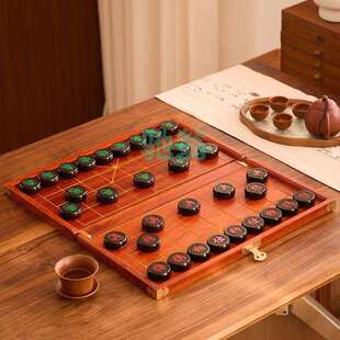 xsz象棋中国象棋实木高端带棋盘木制送礼送长辈大号棋子便携式套