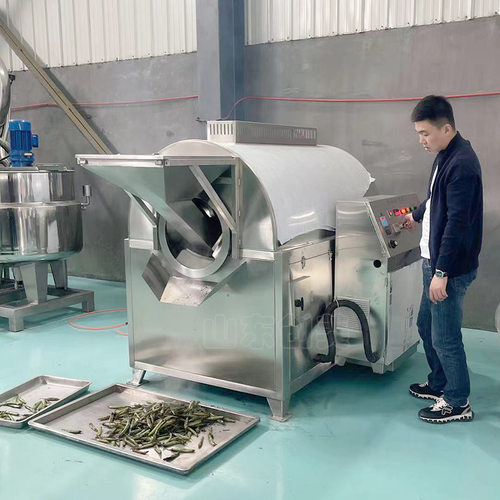 虎皮辣椒酱加工设备 虎皮辣椒炒制炭烧炒货机 电磁加热鲜辣椒炒锅