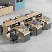 职员桌办公桌桌椅卡组合2人四4员工桌办公工位屏风6HY 602财人座