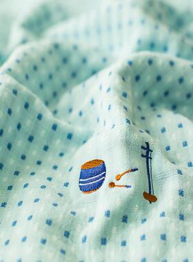 ?44Z枕巾纯4棉全F7H6JM5S一对情侣头枕巾纱布成人欧棉式情侣枕头