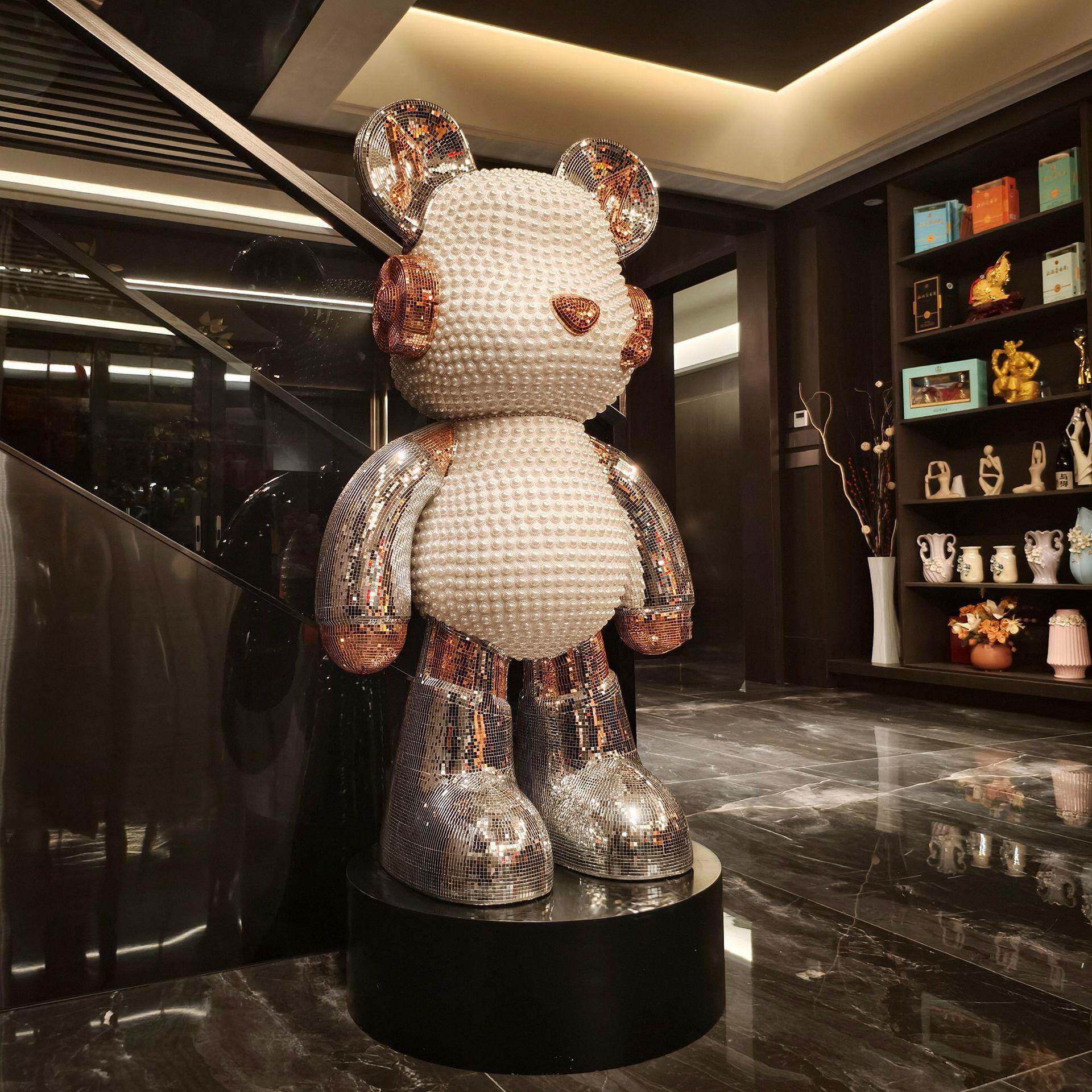 创意J熊带音响D大型家落AJR地摆件客厅电视柜酒店墅大堂别居装饰