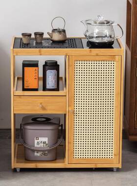 移动水柜茶桌边柜泡柜茶台茶烧壶一GOJ体茶边办公室茶具水茶叶置