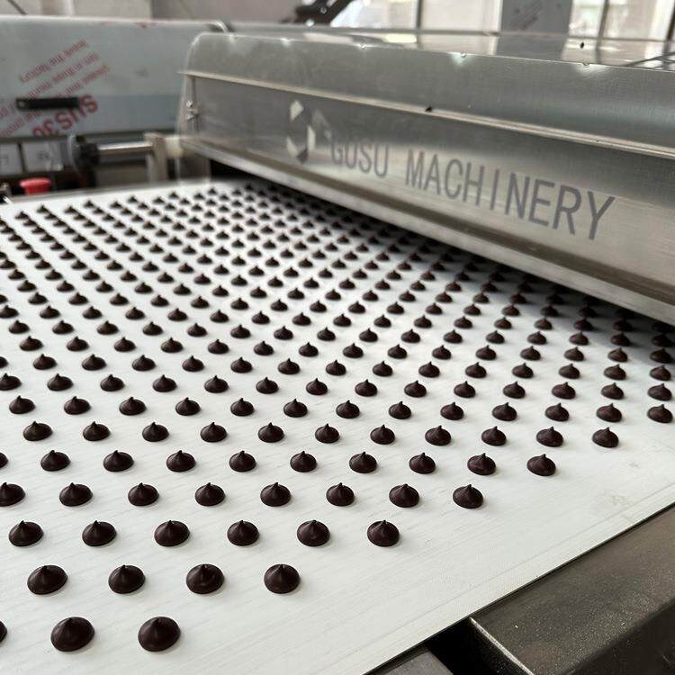 全自动巧克力滚筒滴浇机1000mm宽度耐烤豆生产成型机滴浇机