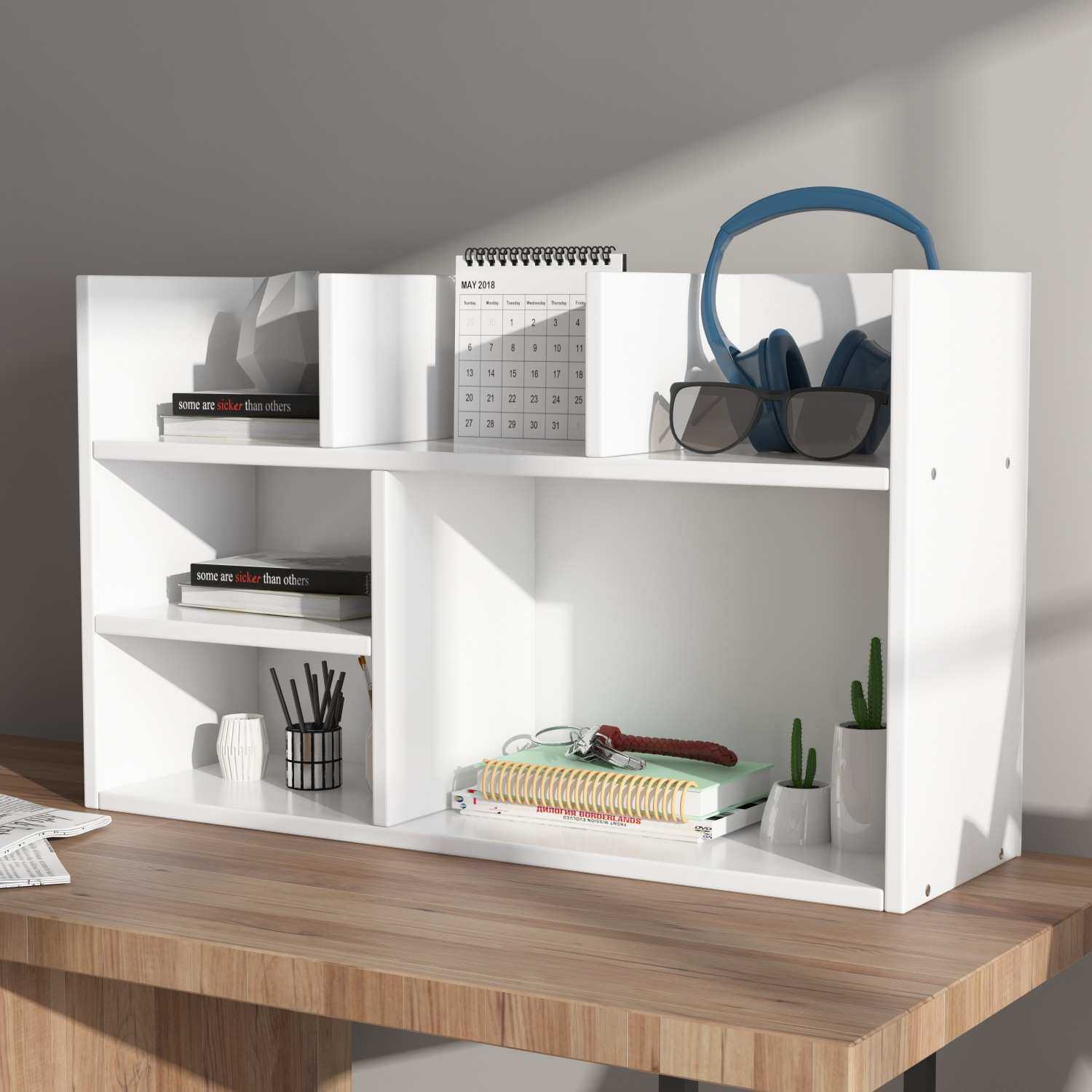 简易置物架桌面书柜学生飘窗办公儿童落地收纳架实木电脑桌上新品