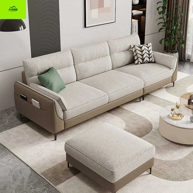 可拆洗棉麻布艺沙发客厅简约现代沙发大小户型意式直排单双人沙发