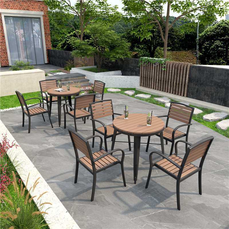 现代简约户外桌椅组合休闲露天别墅庭院圆桌餐厅咖啡厅室外餐桌椅,3C数码配件,USB灯,淘宝优惠券,粉丝福利购,淘宝优惠卷