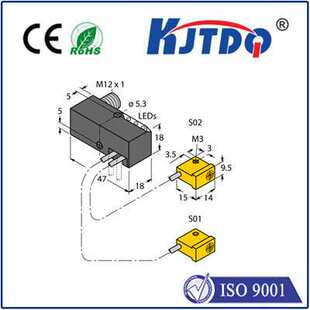 KJTDQ/凯基特 替代NI2-Q9.5-AP6-0.15-FS4.4X3/S304 双头接近开关