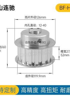 H30齿同步带轮BF 铝合金同步轮ATPA30H100-B-N14-35 150 250